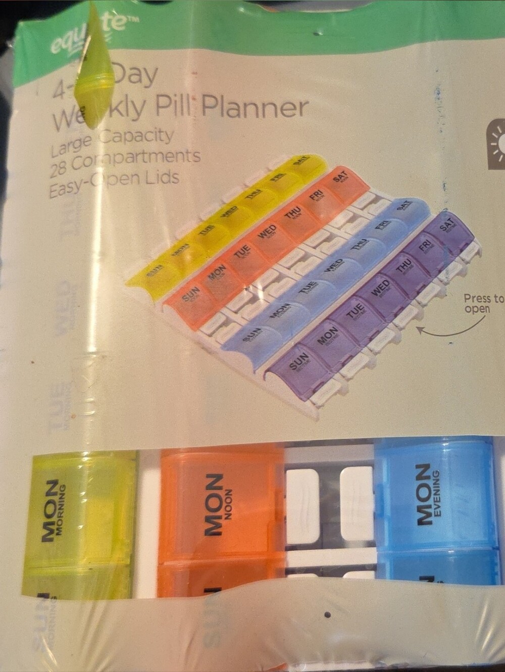 Weekly 7-Day Pill Organizer - Multicolor